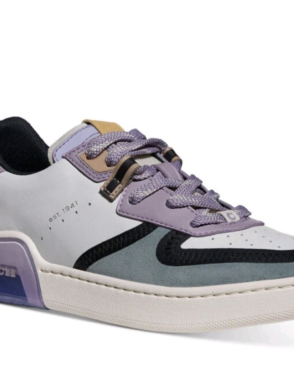 Coach Men's Lavender, Gray & Black Low-Top Sneaker